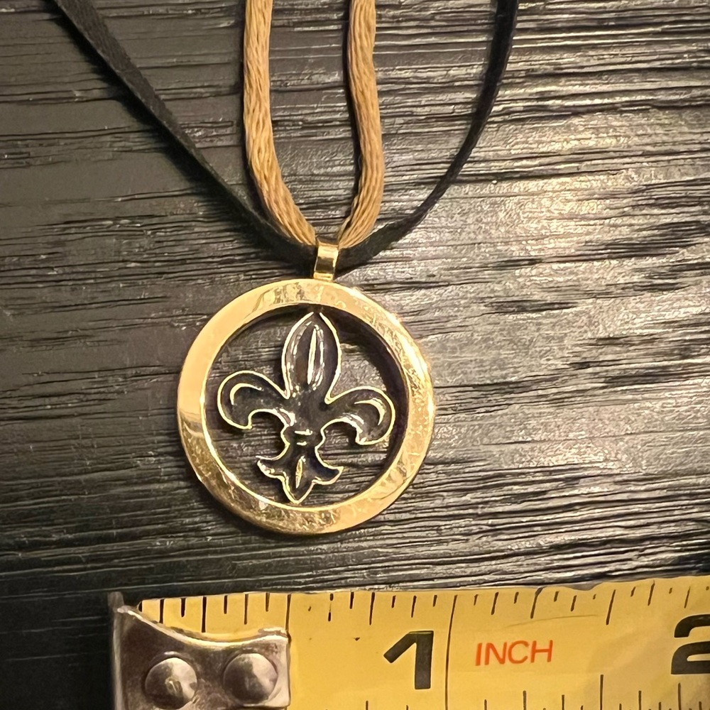 Mignon Faget Fleur-de-Lis Pendant Necklace Sterling silver signed